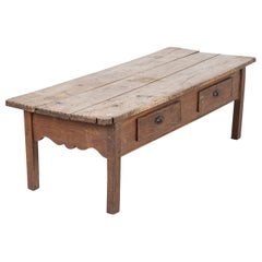 19thC Large Provincial Spanish Oak Coffee Table
