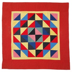 19thc Large Triangle Quilt from Pennsylvania