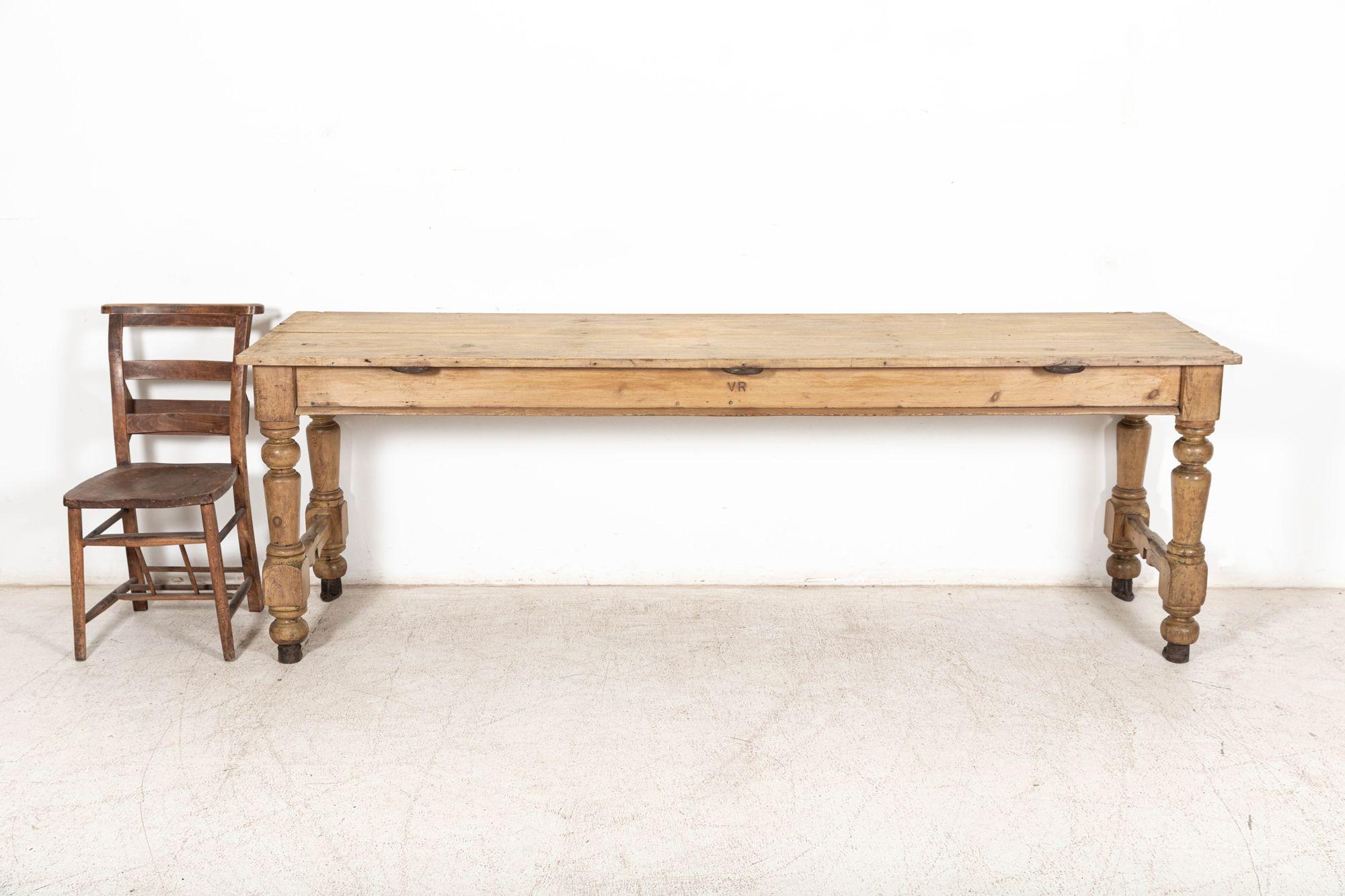 19thC Large Welsh Pine Post Office Sorting Counter / Table For Sale 7