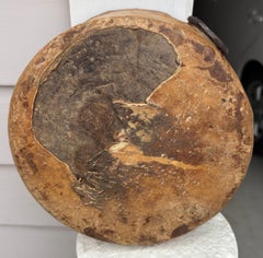 19Thc Leather Covered Wood Bucket
