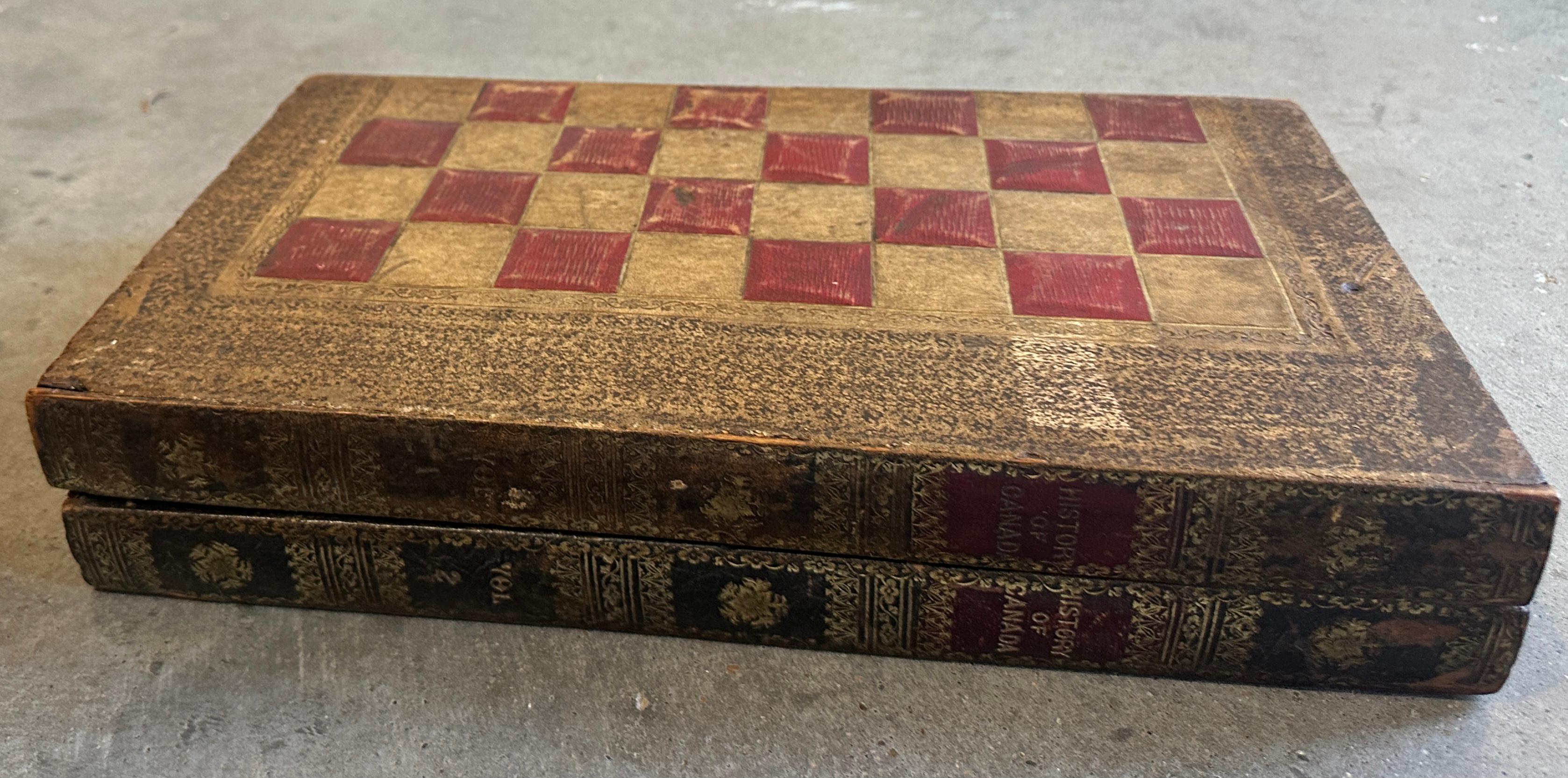 19thc Leather Top Game Board For Sale 1
