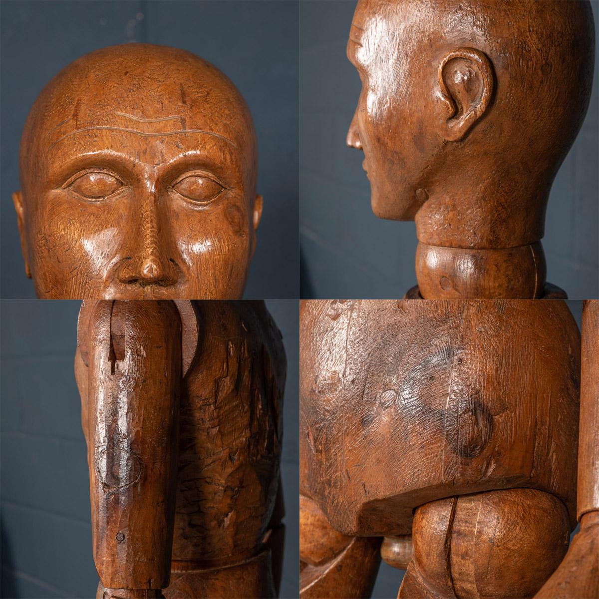 19th Century 19thC Life-Size Wooden Artist's Lay Figure, c.1880