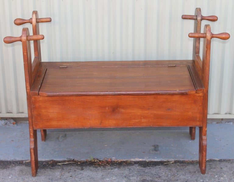 19th Century 19Thc Lift Top Table From New England For Sale