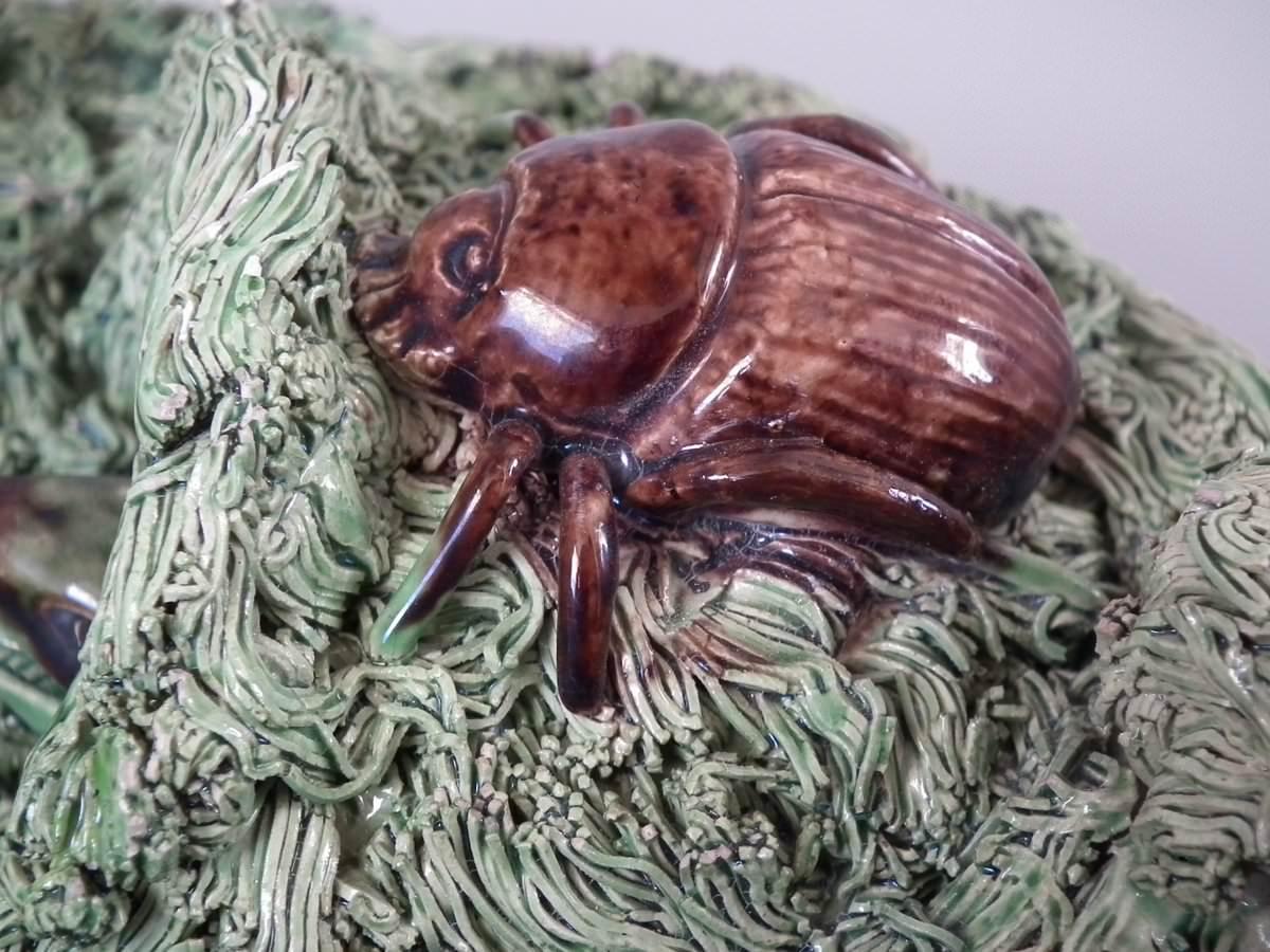 19th Century Mafra Palissy Majolica Lizard Plate 6