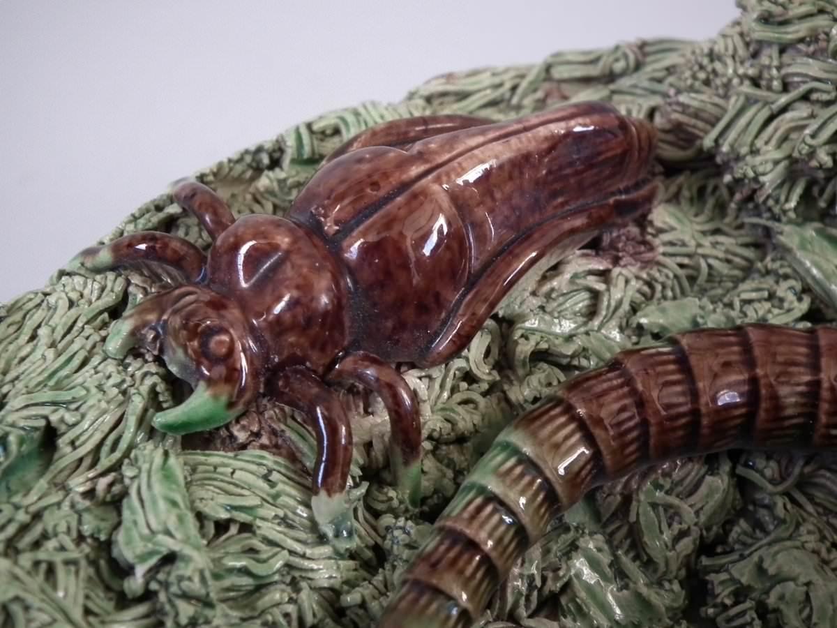 19th Century Mafra Palissy Majolica Lizard Plate 8