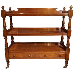 19th Century Mahogany Three-Tier Dumb Waiter