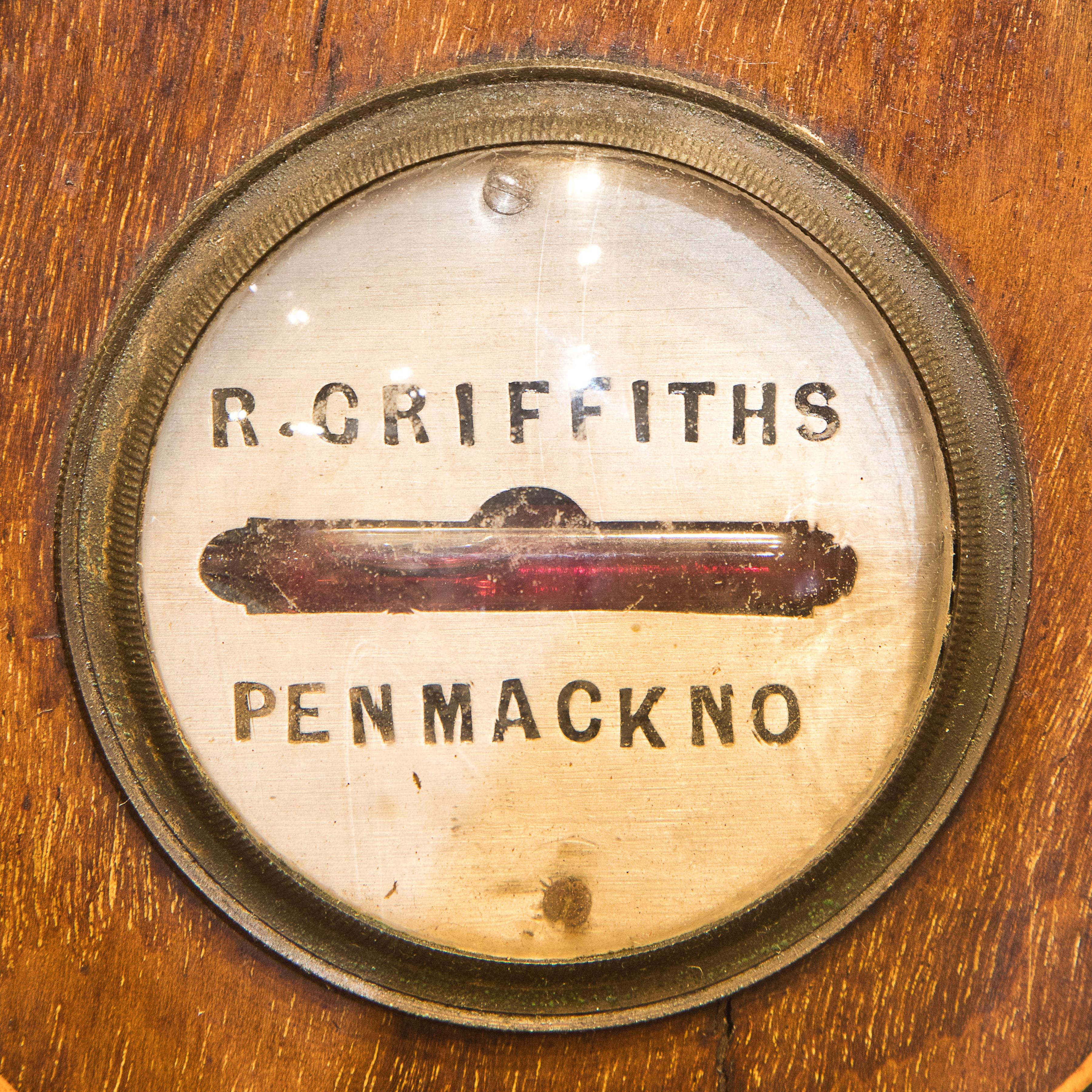 19th Century Mahogany Barometer by R Griffiths 3