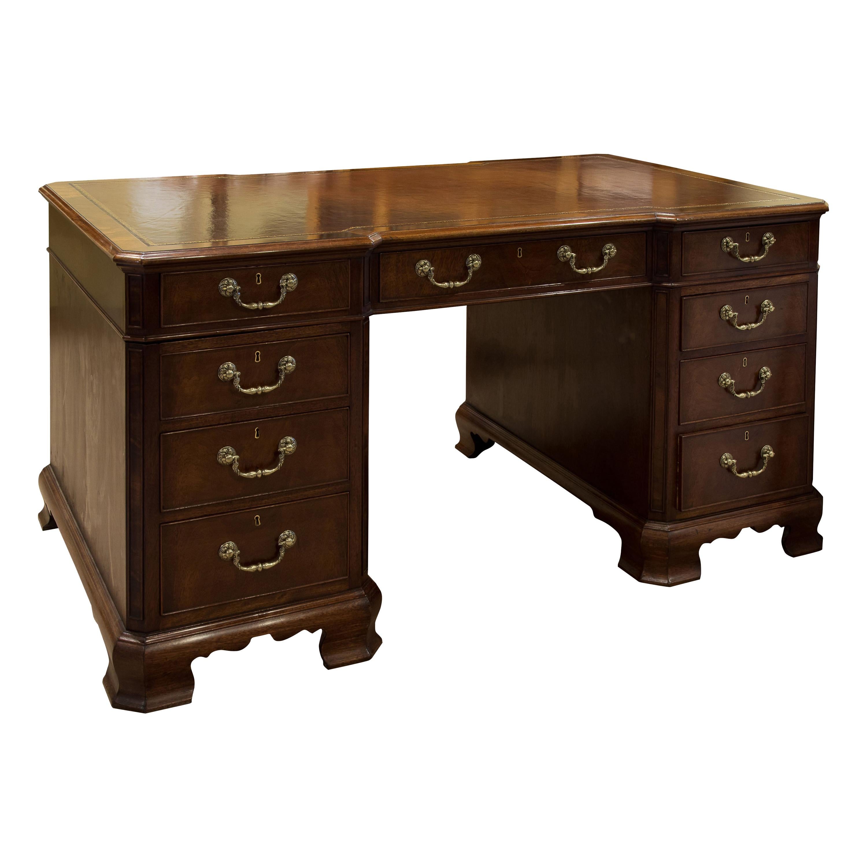 19th Century Mahogany Desk For Sale