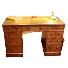 19thc. Mahogany Pedestal Desk