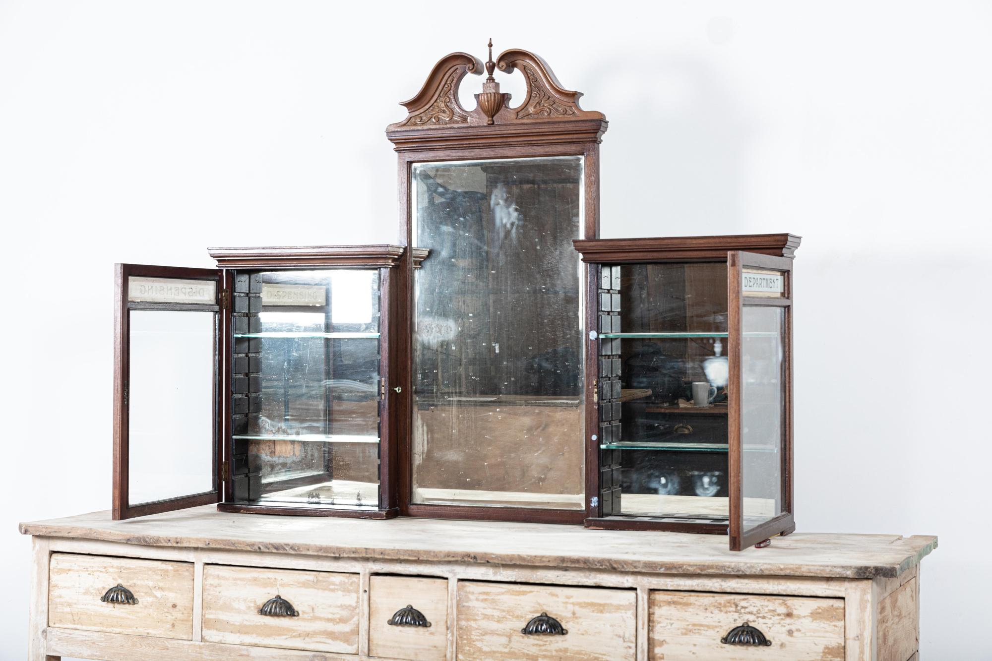 19thC Mahogany Pharmacy Cabinet 10