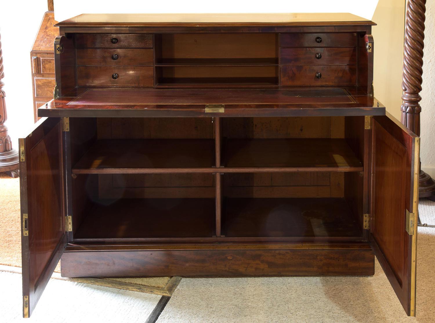 Superb and untouched 19thc mahogany secretaire.   

c1885