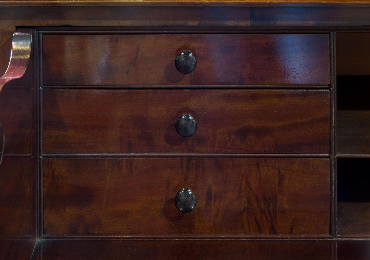 English  19thc mahogany secretaire untouched condition c1885 For Sale