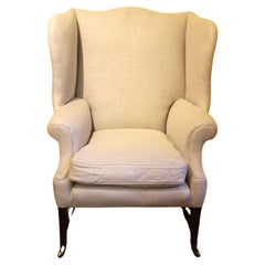 19thc Mahogany Wing Armchair
