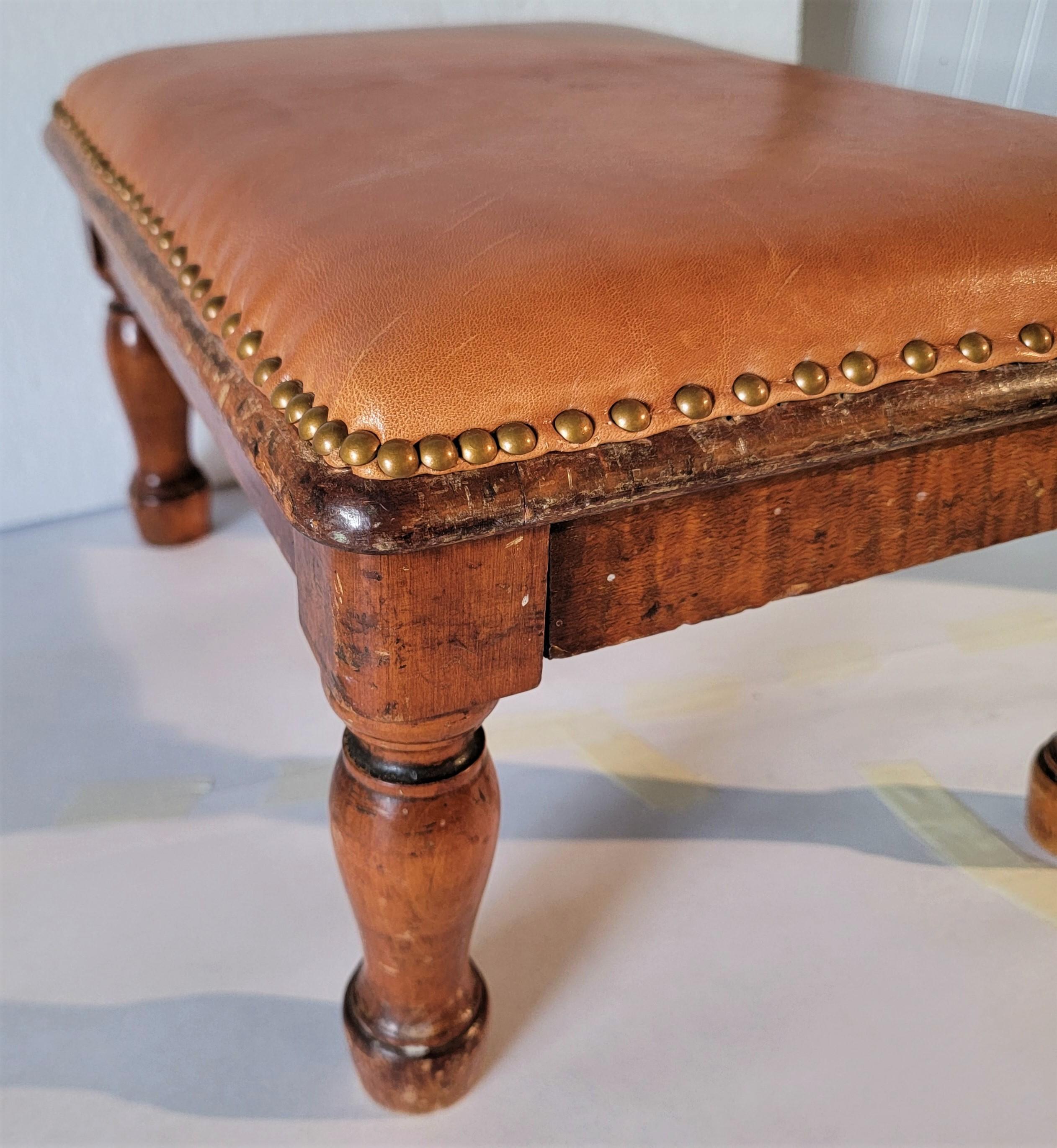 American 19thc Maple Foot Stool from Pennsylvania For Sale
