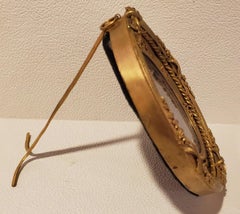 19th Century Metal Gilt Frame Oval Picture Frame