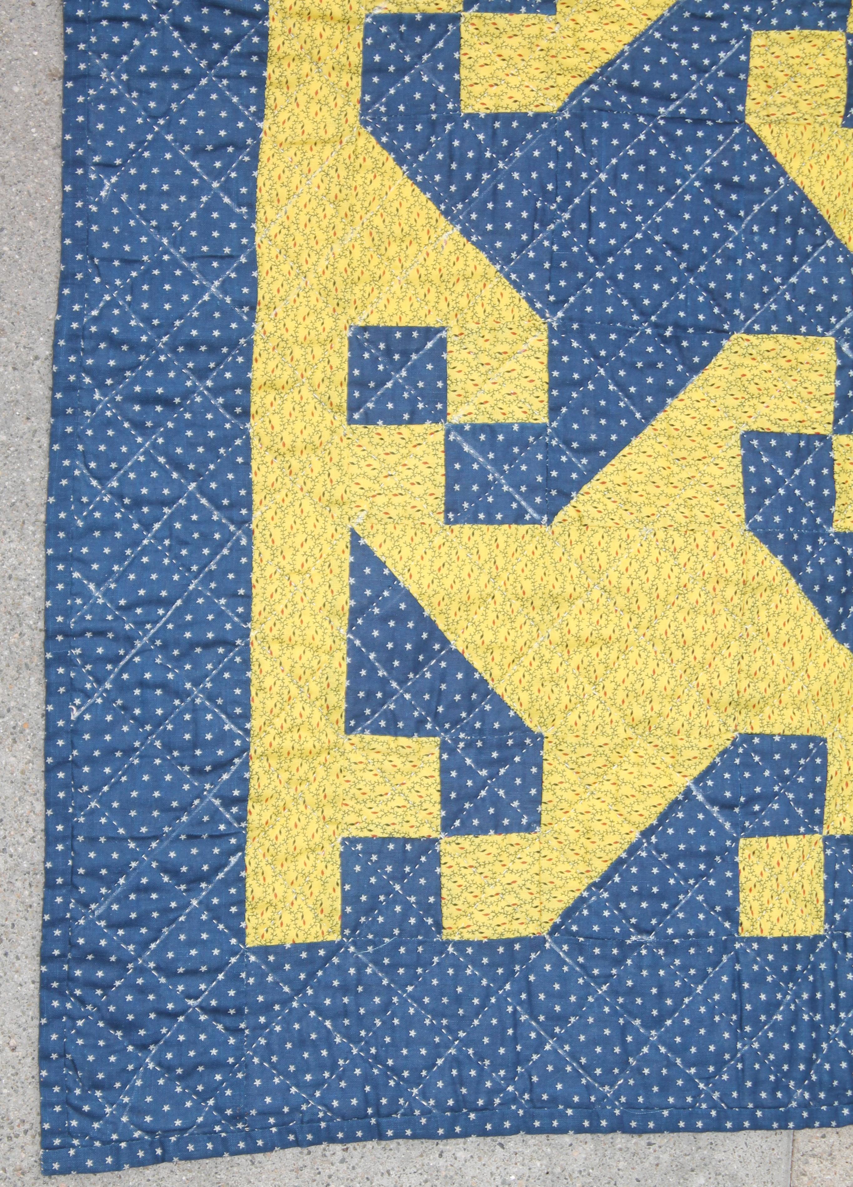 American 19thc Mexican Puzzle Quilt from Pennsylvania