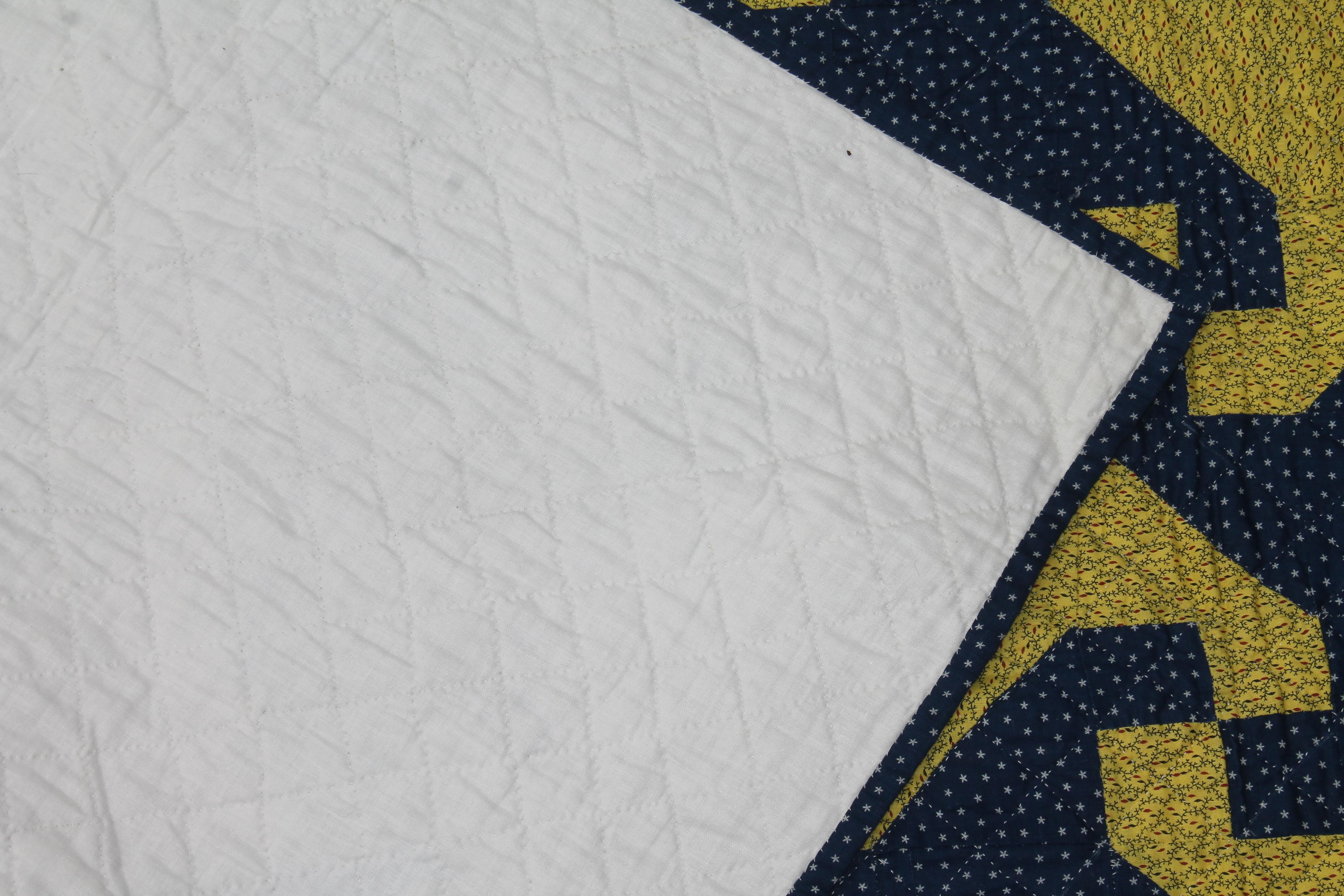 19thc Mexican Puzzle Quilt from Pennsylvania In Good Condition In Los Angeles, CA