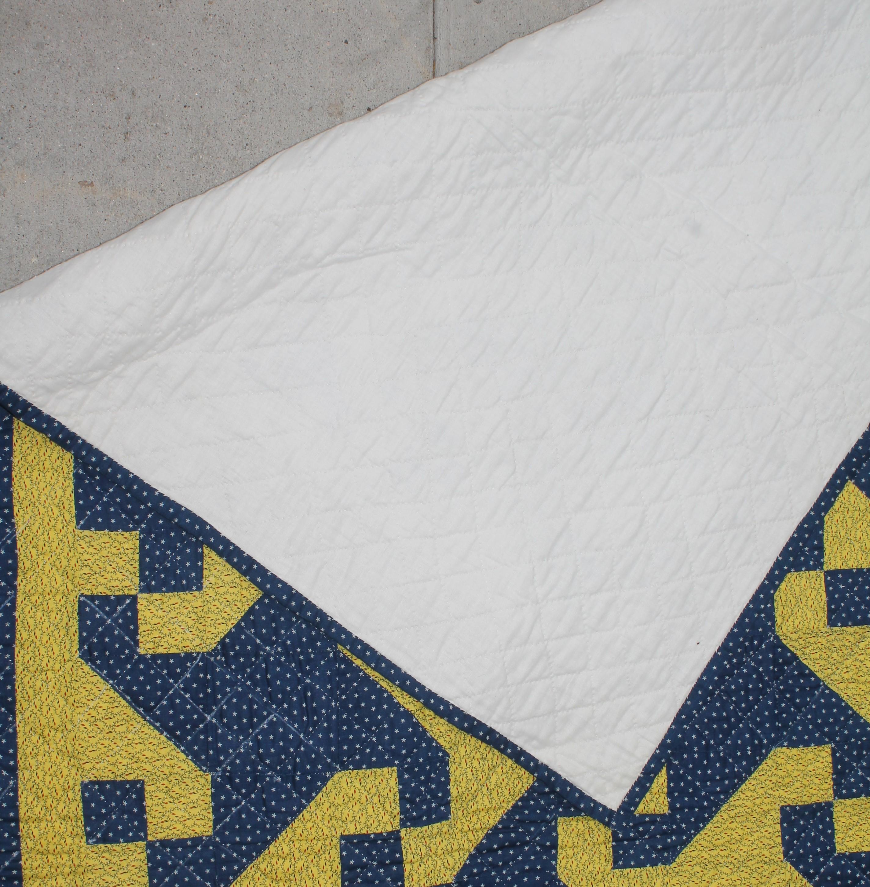 20th Century 19thc Mexican Puzzle Quilt from Pennsylvania