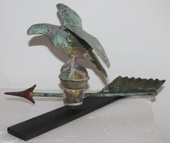 19th Century Mini Eagle Weather Vane on Stand