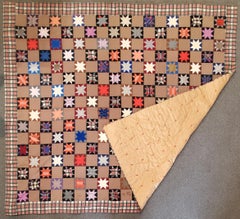 19thc Mini Eight Point Stars Quilt