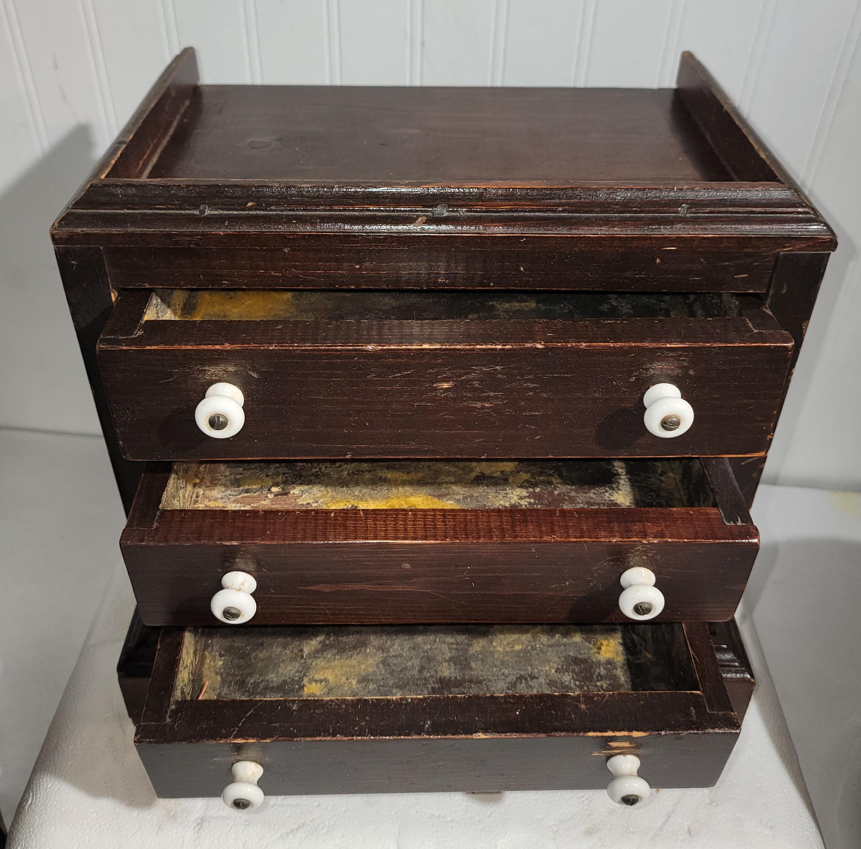 19Thc Mini Step Back Child's Cupboard-2 Pcs. In Good Condition For Sale In Los Angeles, CA