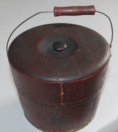 19th Century Miniature Original Red Shaker Bucket