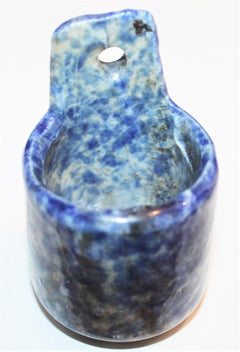 19th Century Miniature Sponge Ware Tooth Pick Pick Holder, Rare