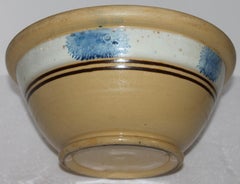 19thc Mocha Ware Seaweed Bowl