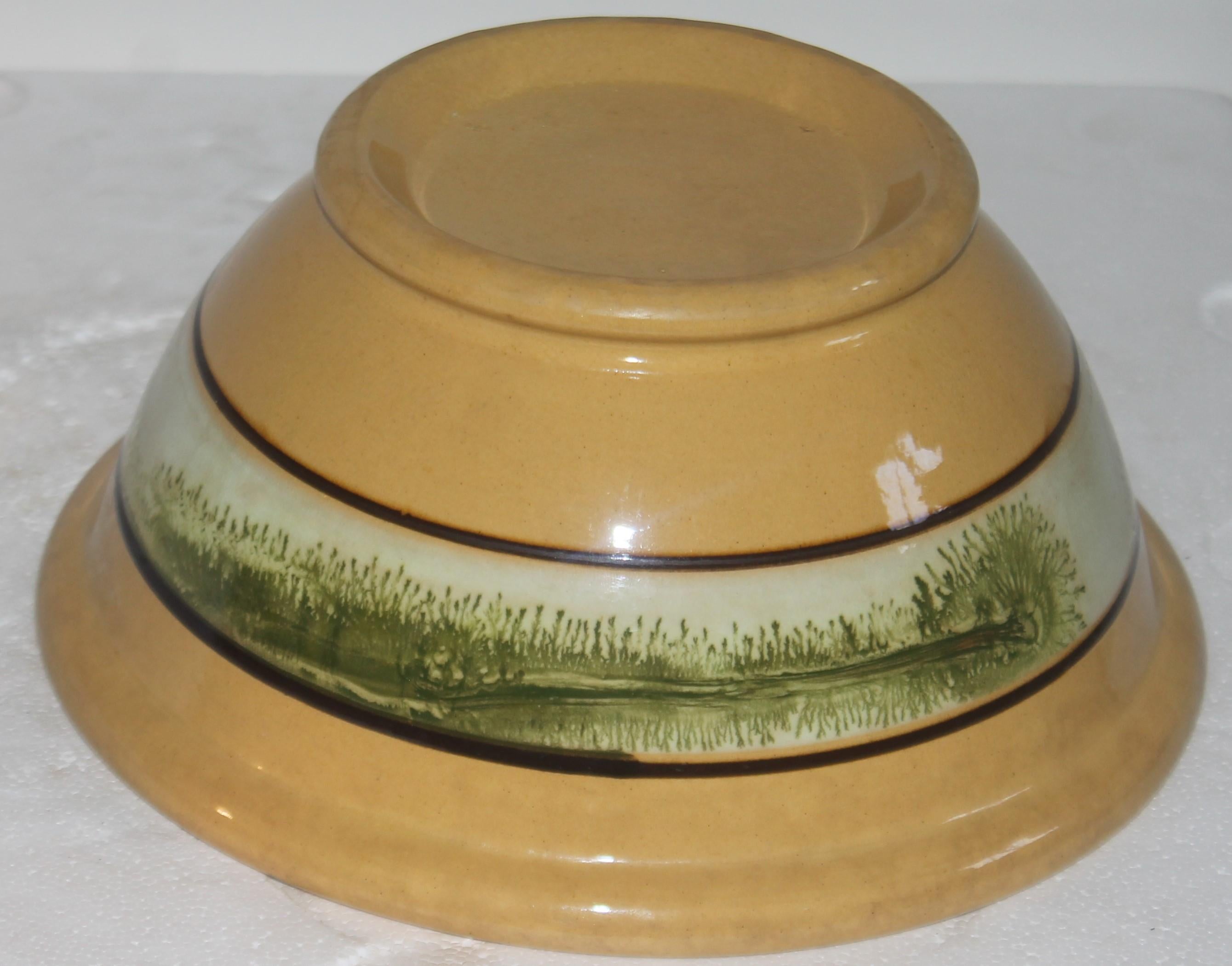 vintage yellow ware mixing bowls