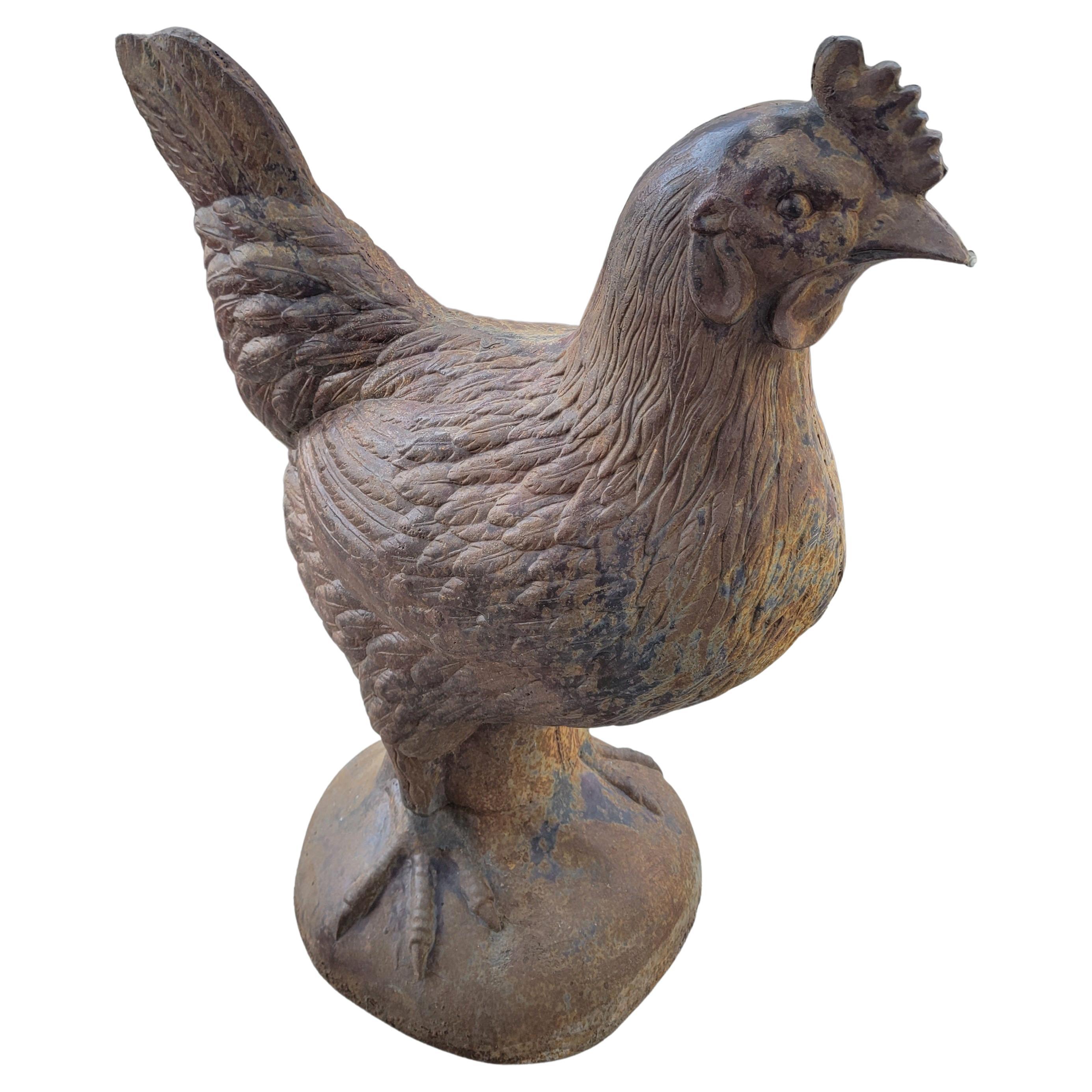 antique cast iron rooster