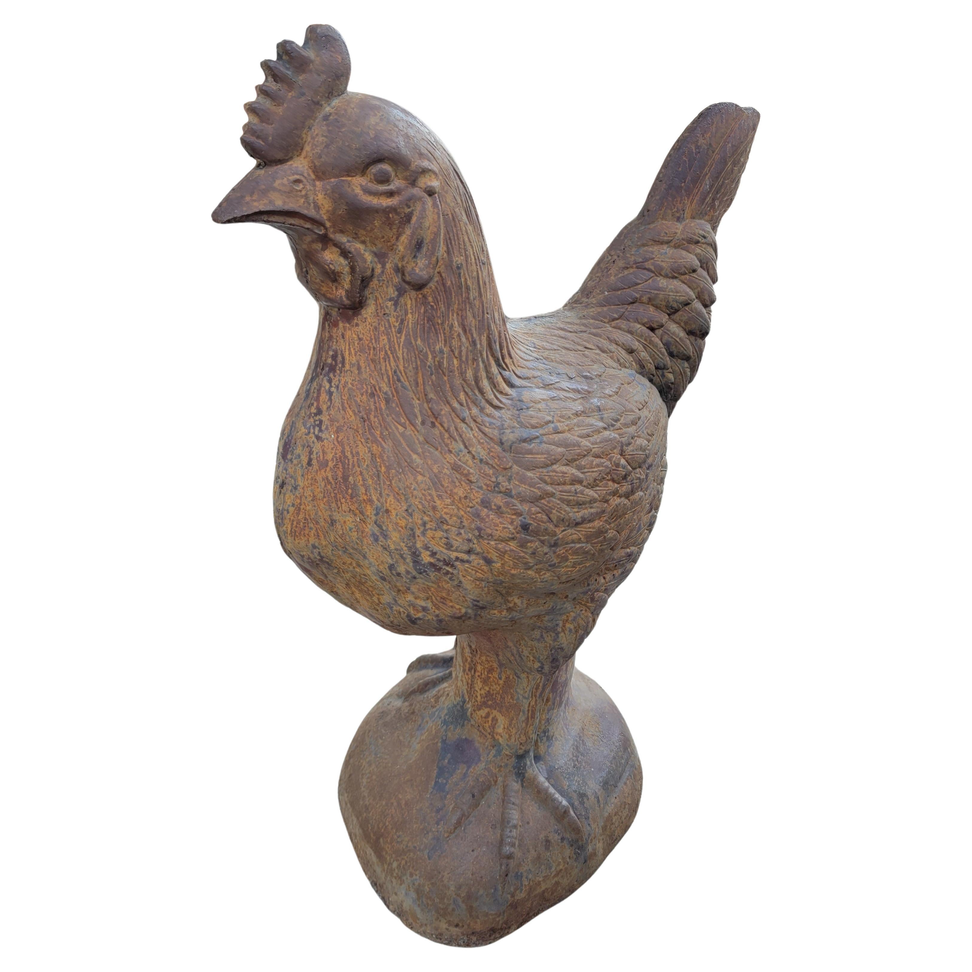 cast iron rooster