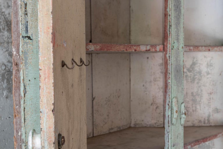 19thC Monumental Country Painted Cupboard For Sale at 1stDibs