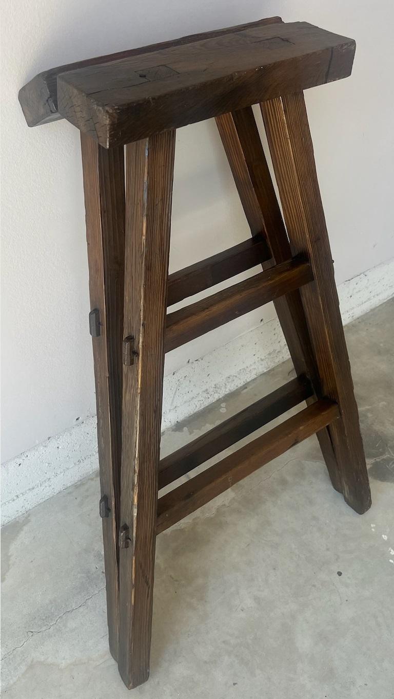 19Thc Early & hand crafted quilt or textile rack.It folds up as its hinged.It has early mortised  & pegged construction .It is in very good condition.