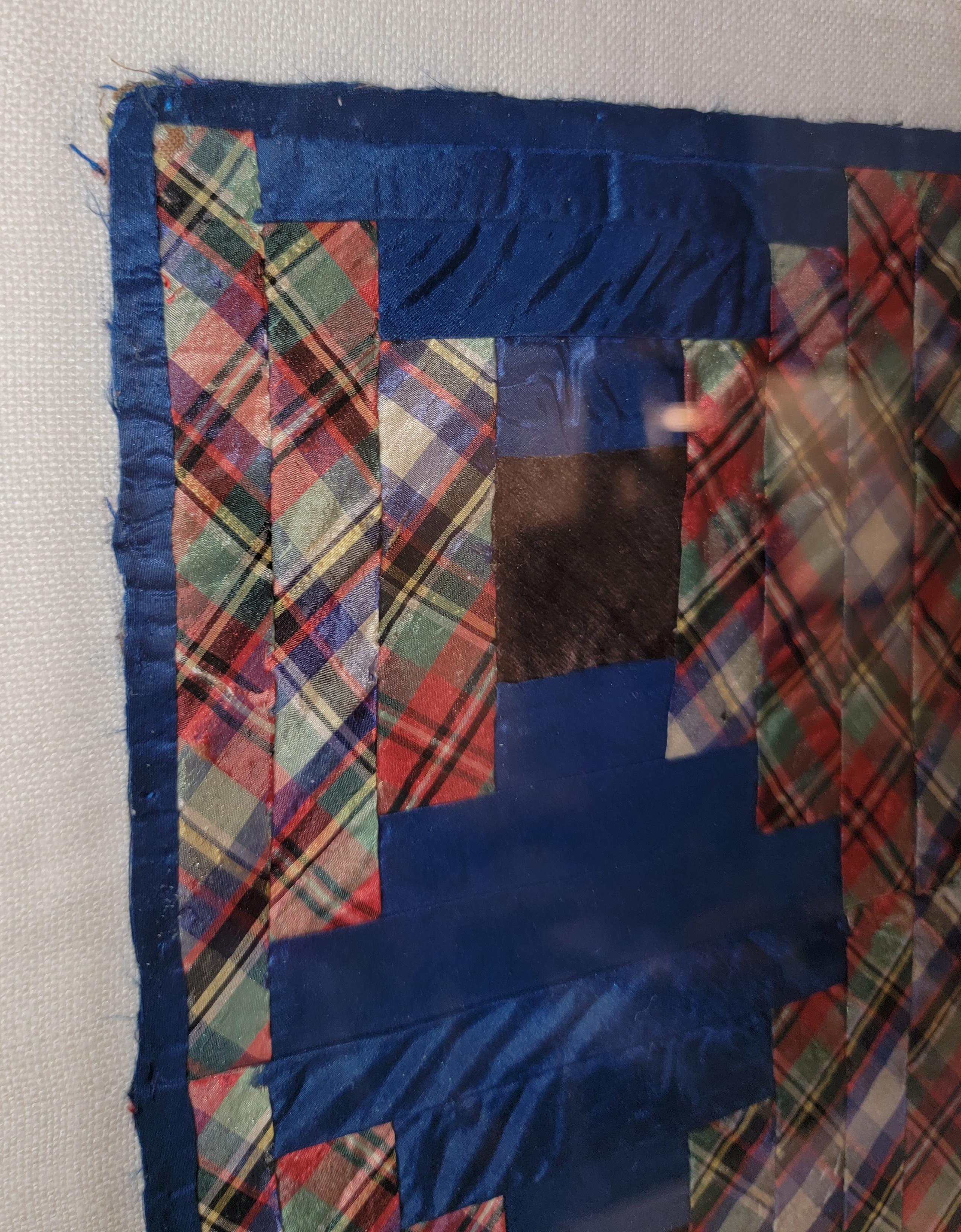 Hand-Crafted 19Thc Mounted Quaker Doll Quilt