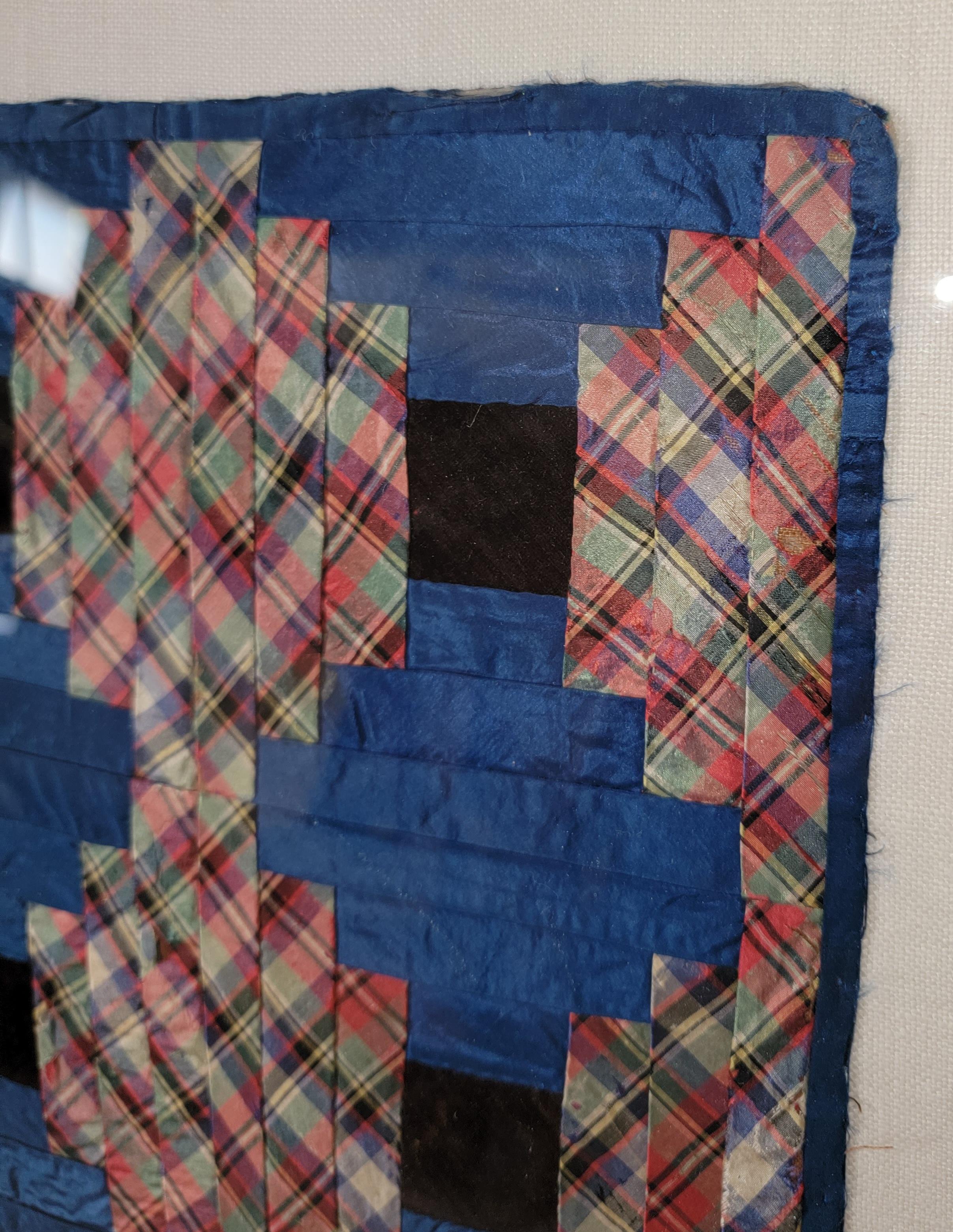 19th Century 19Thc Mounted Quaker Doll Quilt