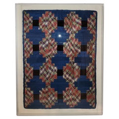 19Thc Mounted Quaker Doll Quilt