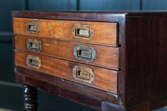 19th Century Museum Mahogany and Teak Collectors Cabinet