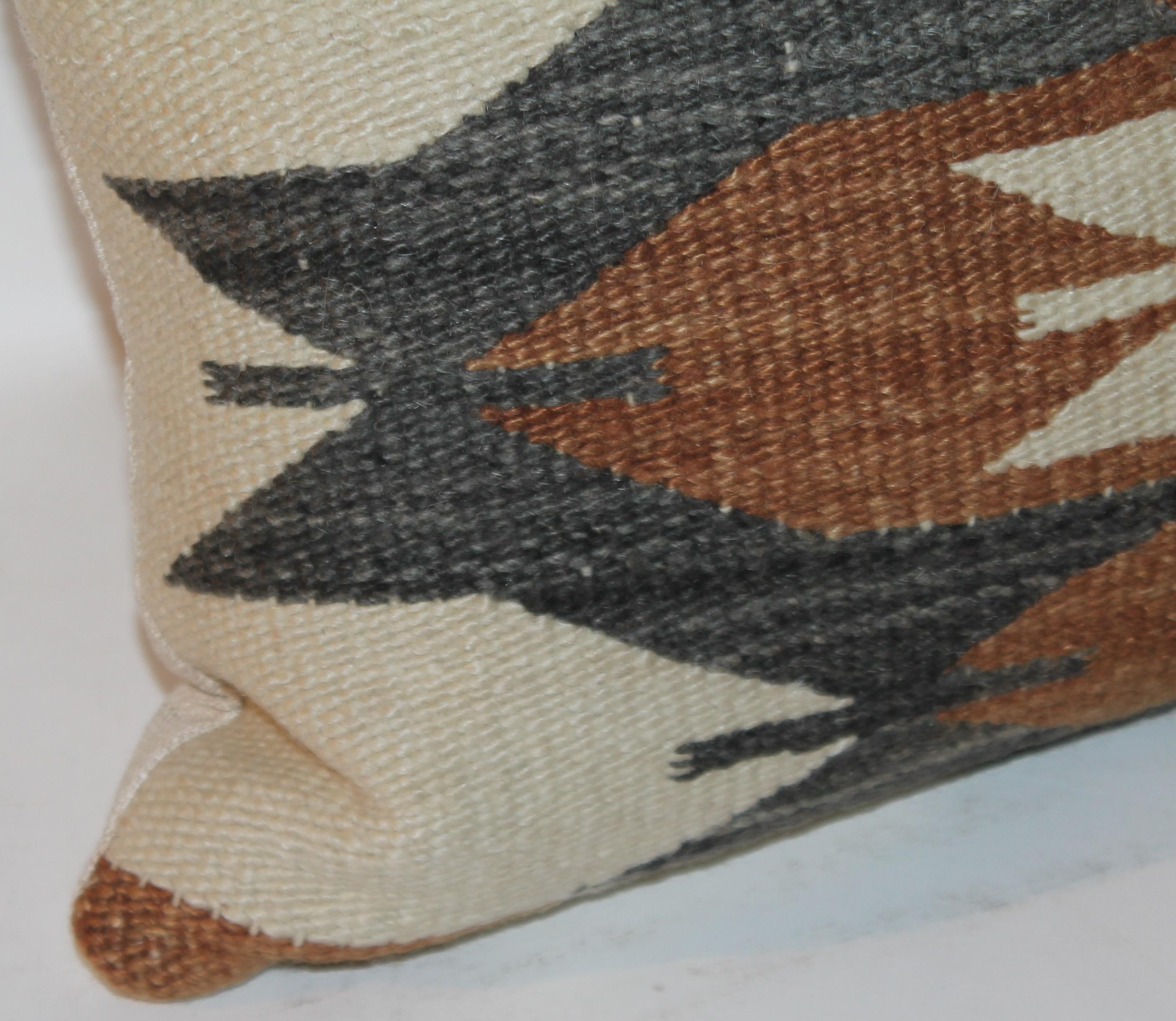 Adirondack 19thc Navajo Indian Geometric Weaving Pillows For Sale