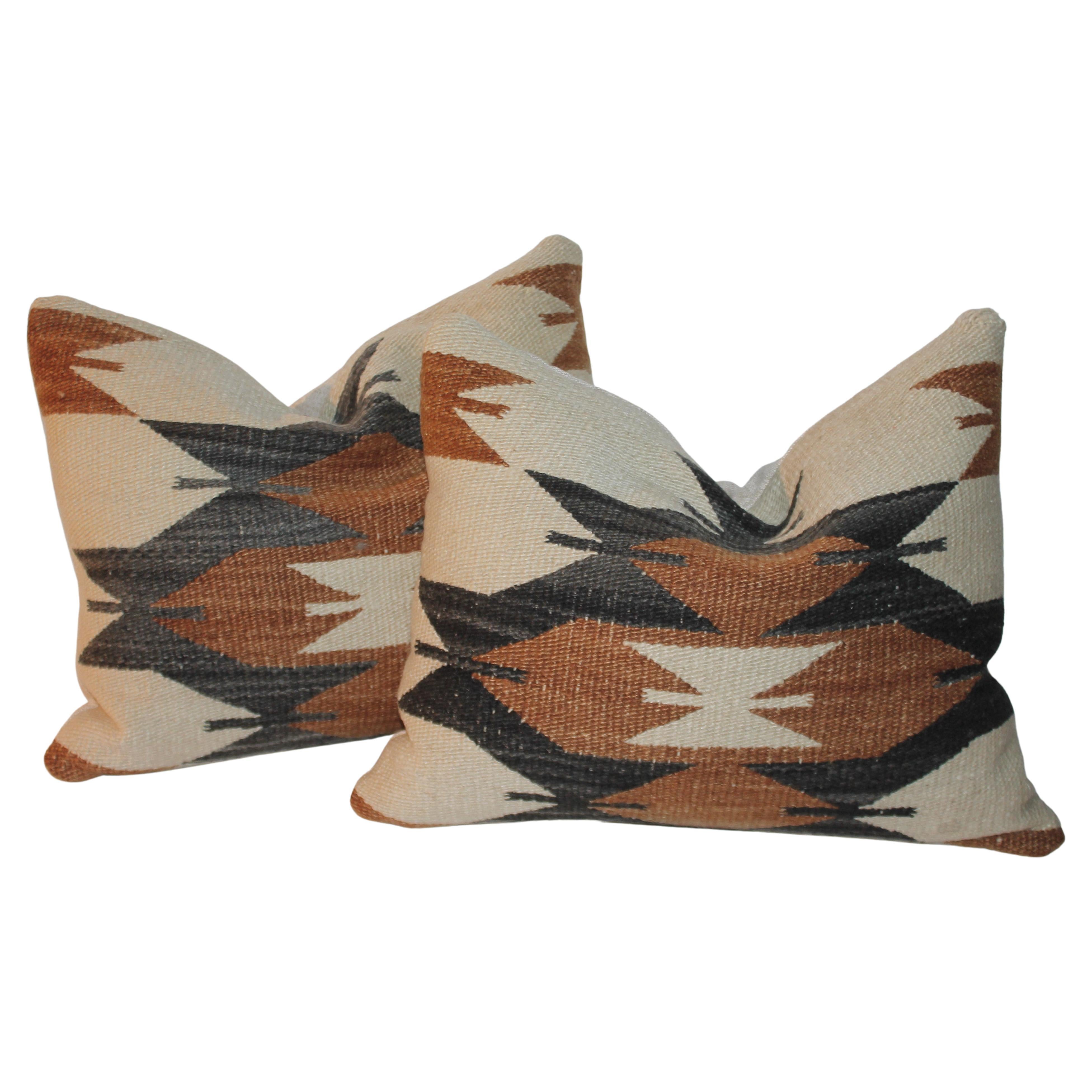 19thc Navajo Indian Geometric Weaving Pillows For Sale