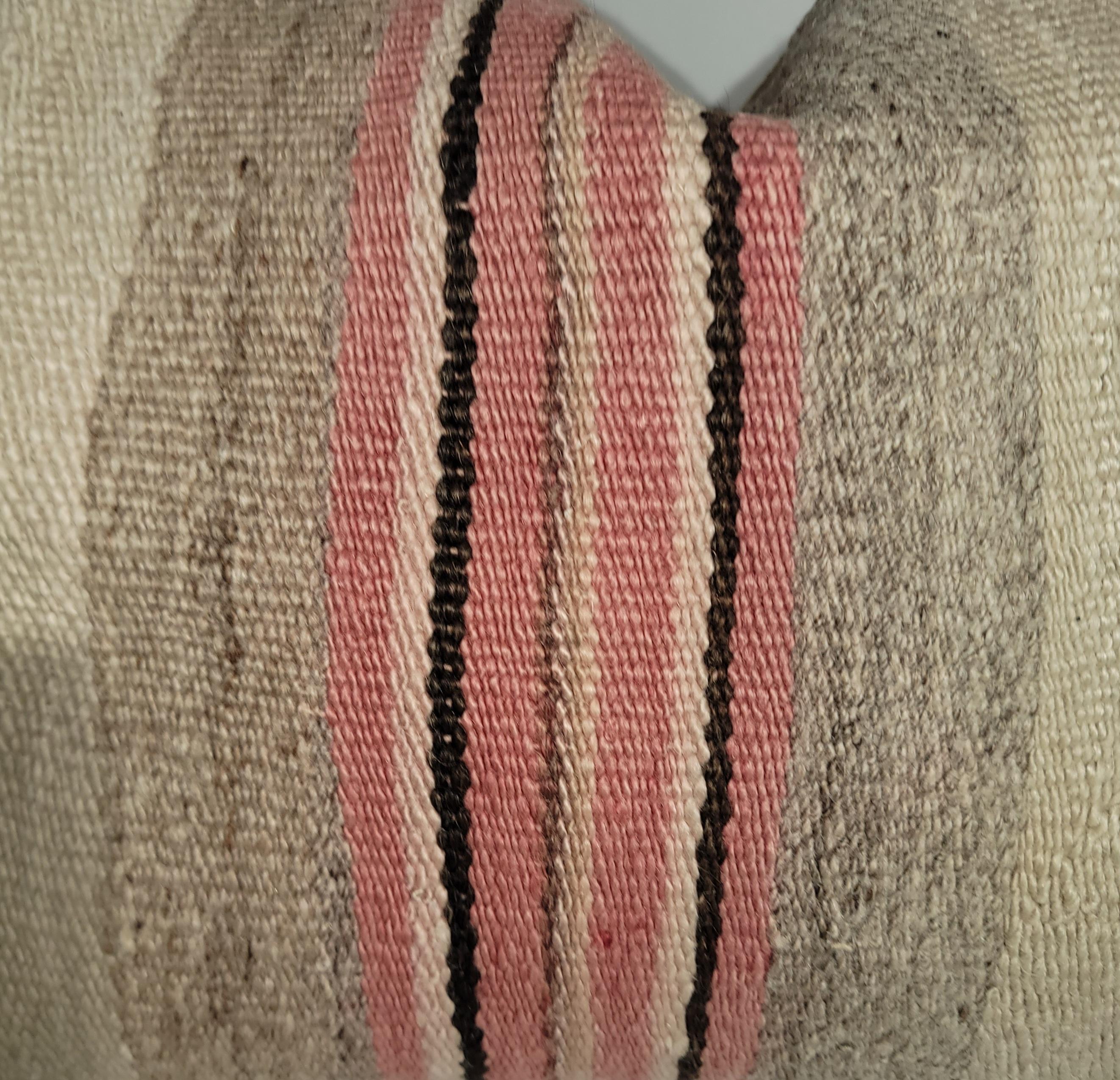 19th Century Navajo Indian Weaving Bolster Pillows -2 In Good Condition For Sale In Los Angeles, CA