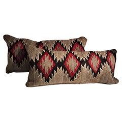 19Thc Navajo Indian Weaving Bolster Pillows -2
