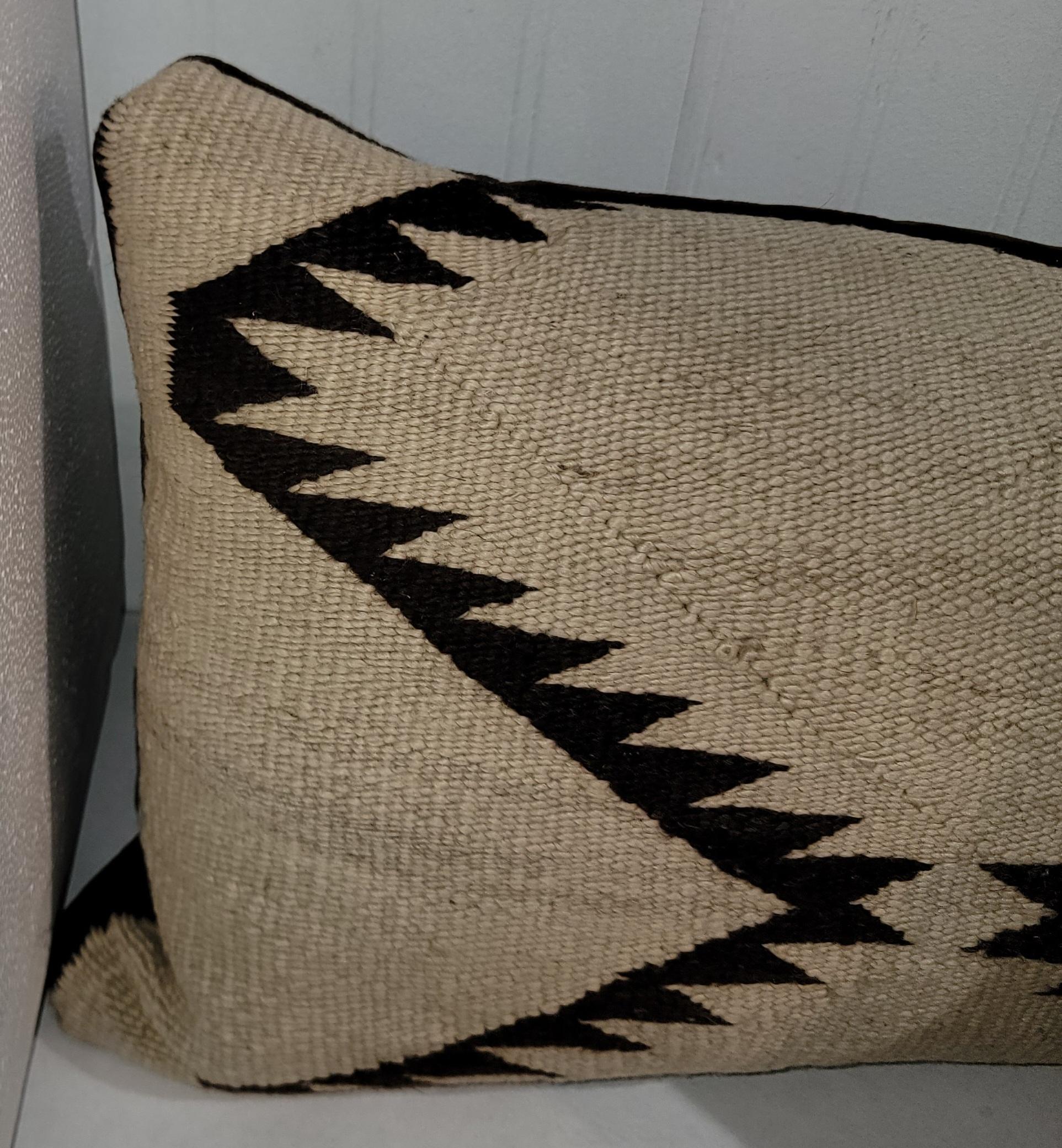 Wool 19th Century Navajo Indian Weaving Bolster Pillows For Sale