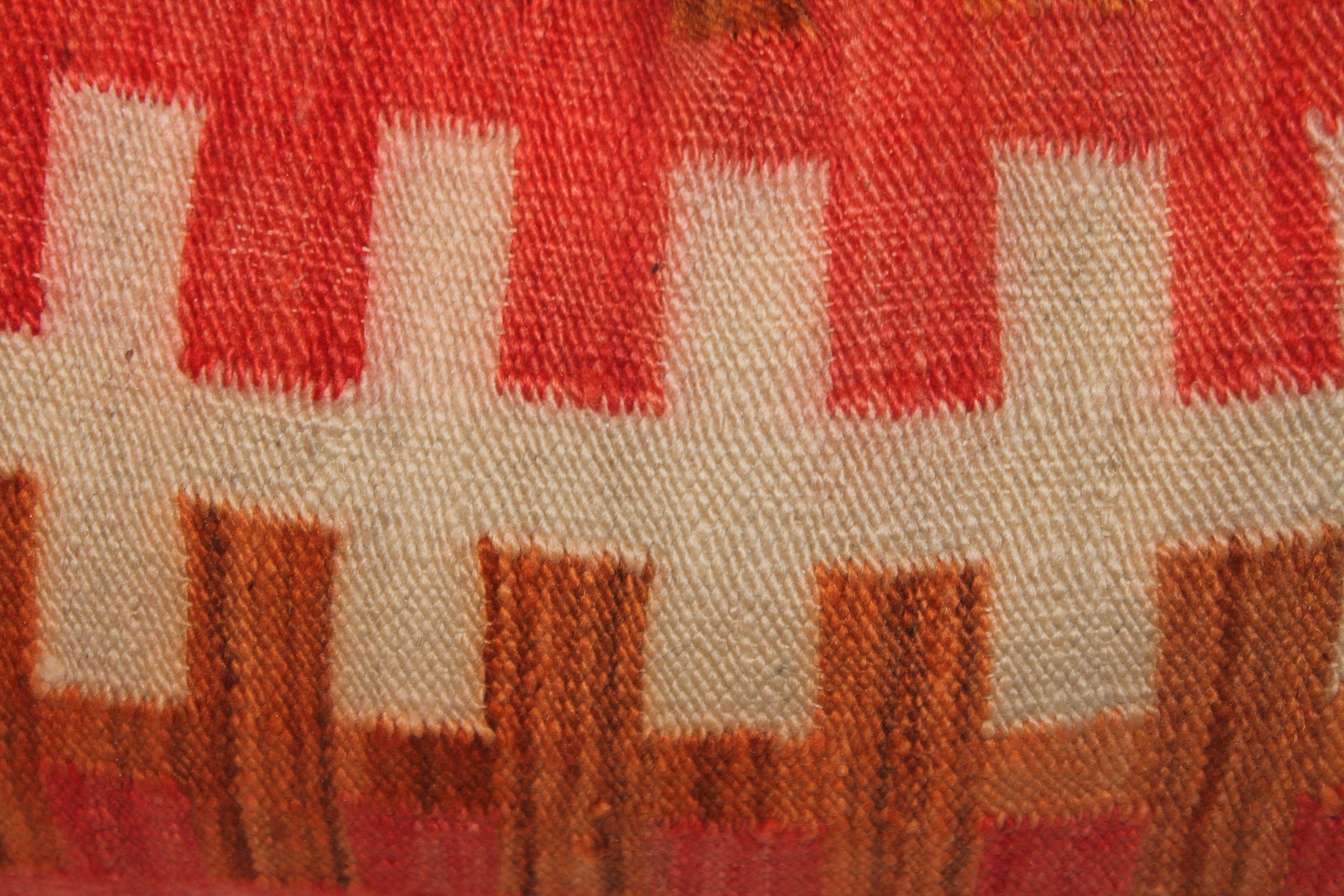 Adirondack 19th C Navajo Indian Weaving Saddle Blanket Pillow For Sale