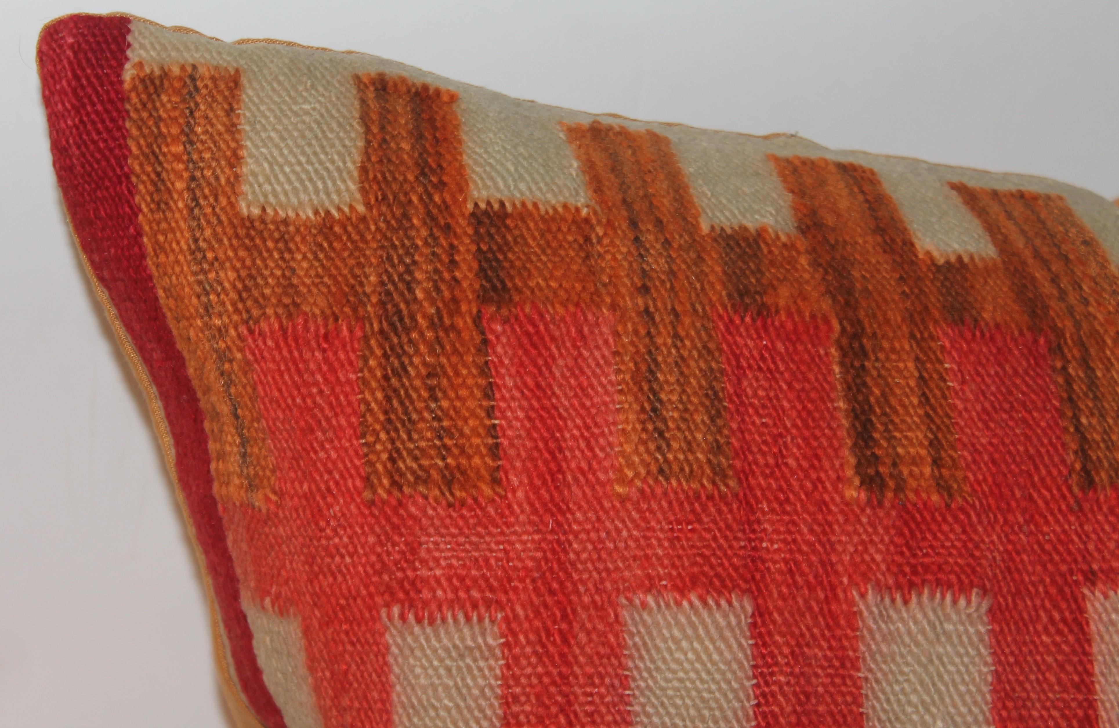 American 19th C Navajo Indian Weaving Saddle Blanket Pillow For Sale