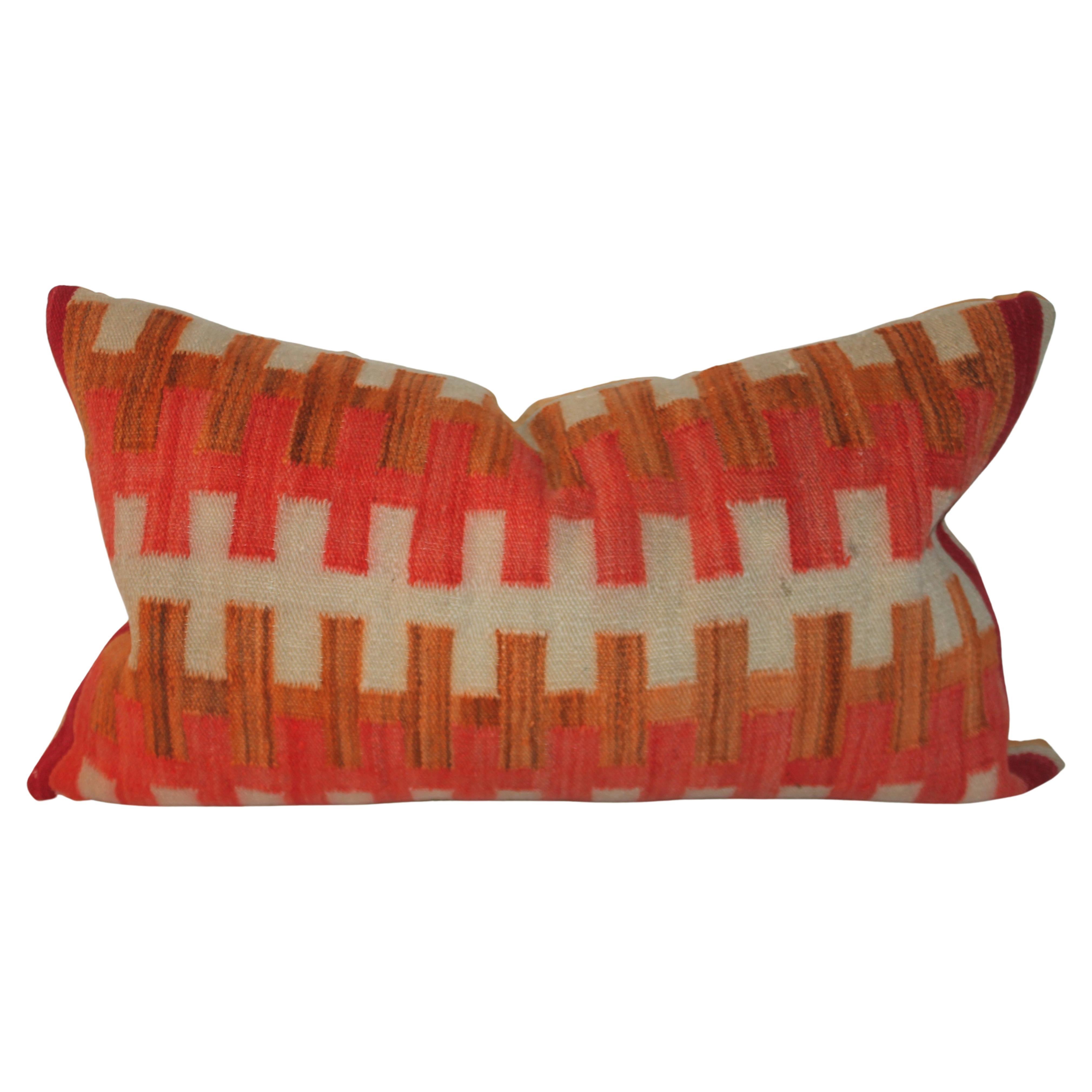 19th C Navajo Indian Weaving Saddle Blanket Pillow For Sale