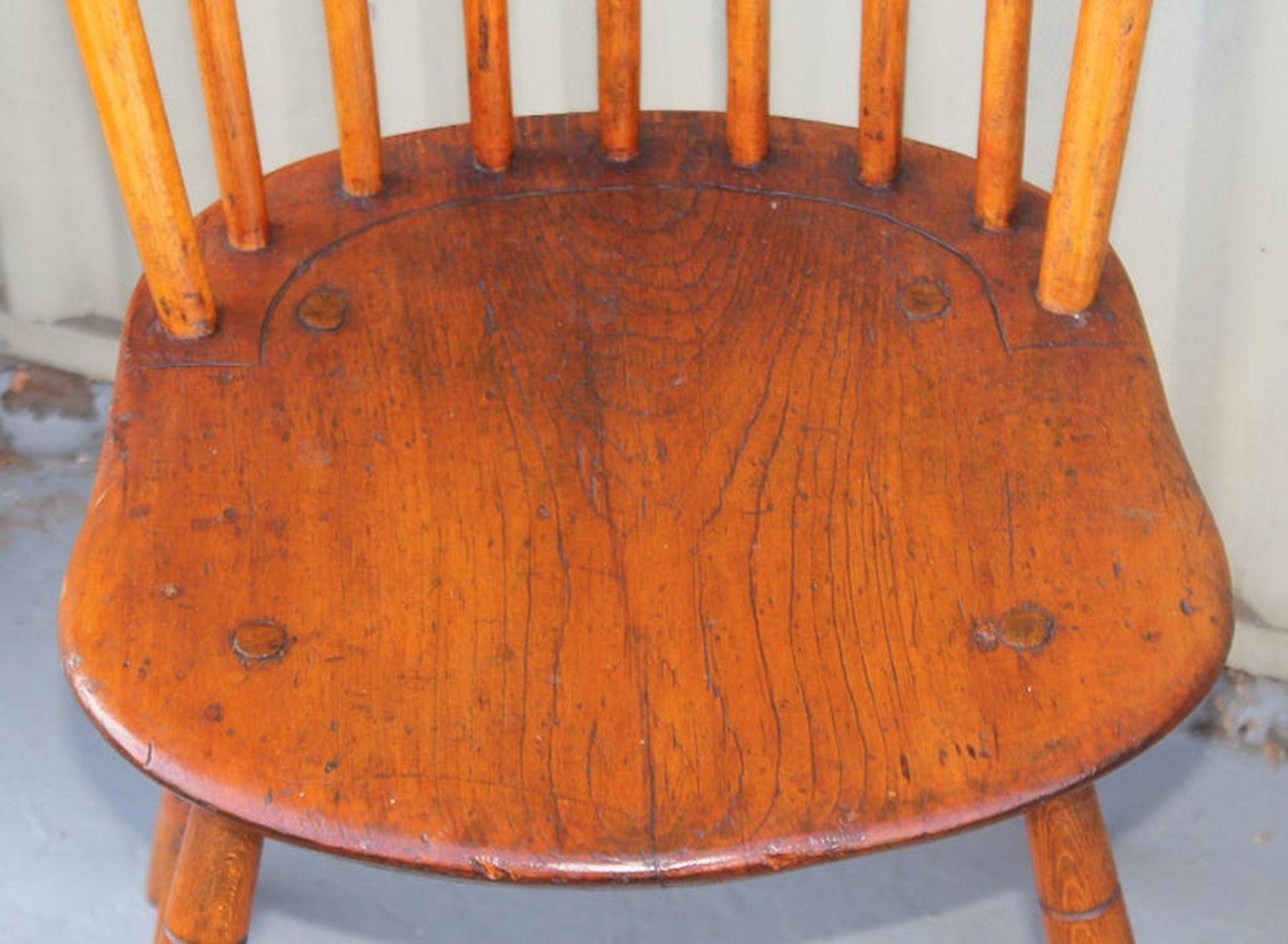 American 19Thc New England Birdcage Windsor Chairs-Set of Six For Sale