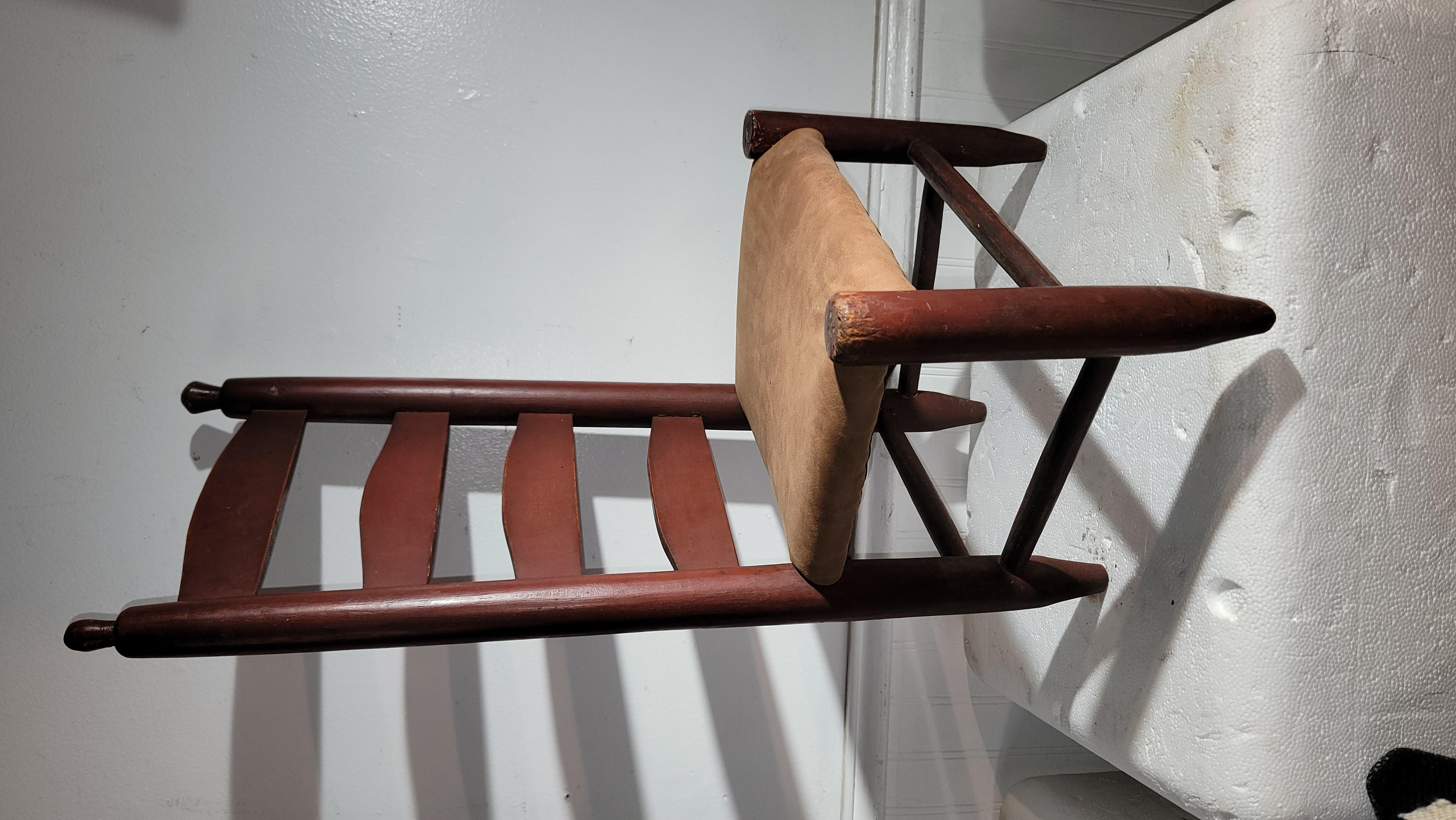Adirondack 19Thc  New England Ladder Back With Suede Seat