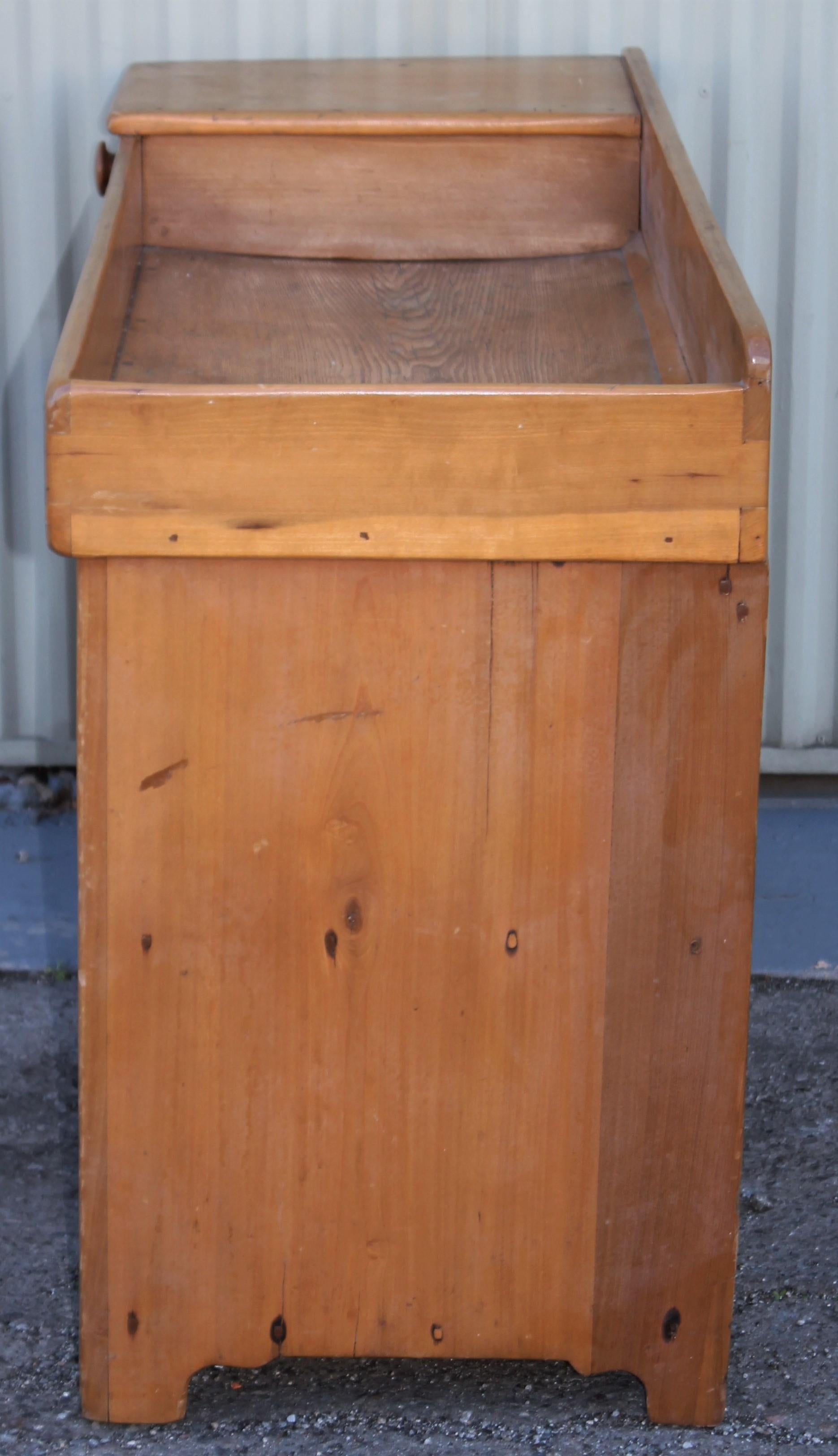 Hand-Crafted 19thc New England Pine Dry Sink For Sale