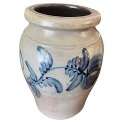 19thc Old Oval Crock /Vase