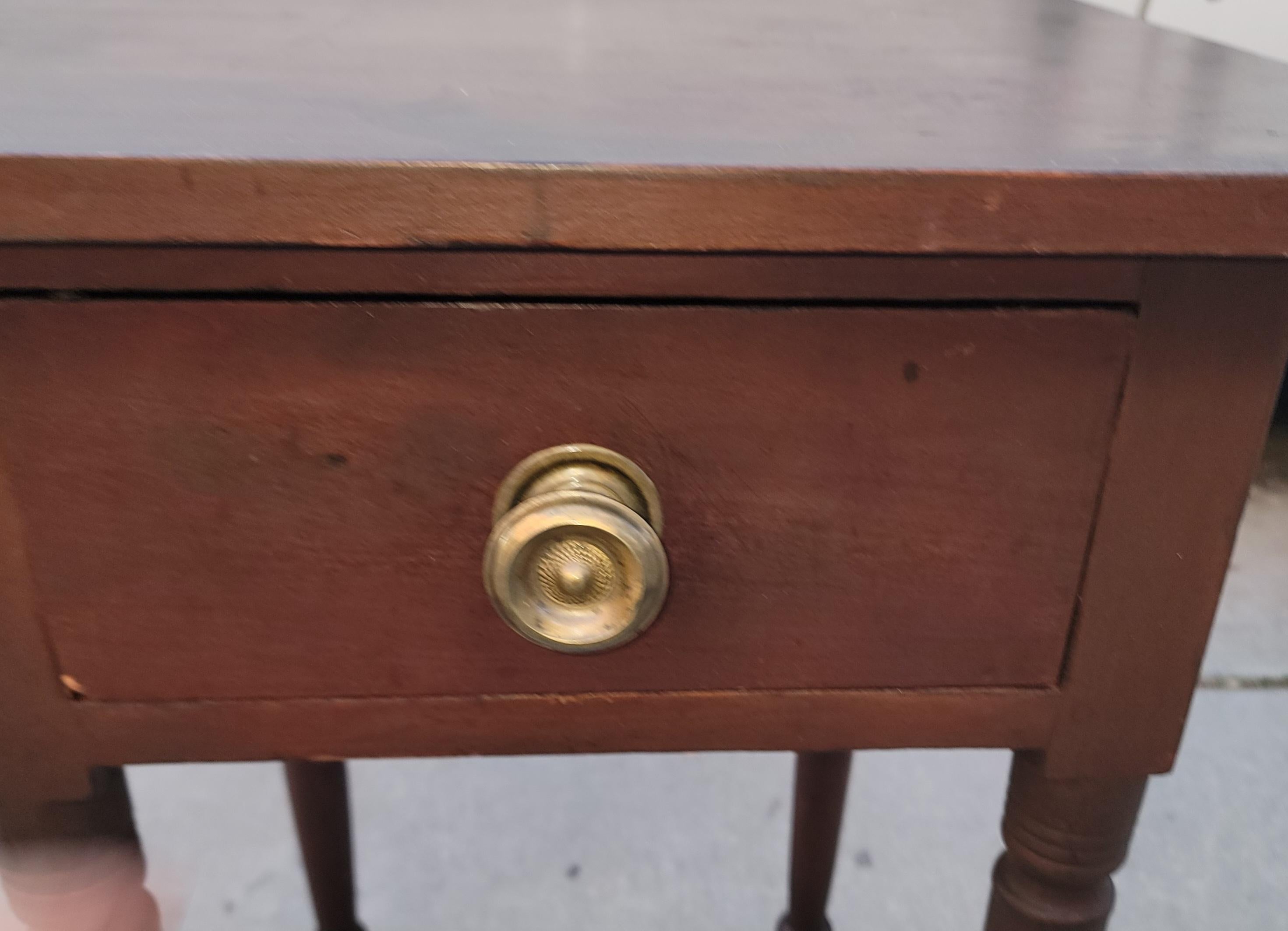 Hand-Crafted 19Thc One Drawer Stand From Pennsylvania For Sale